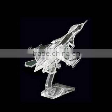 Wholesale cheap Zinc alloy material airplane models with wooden base for office decoration