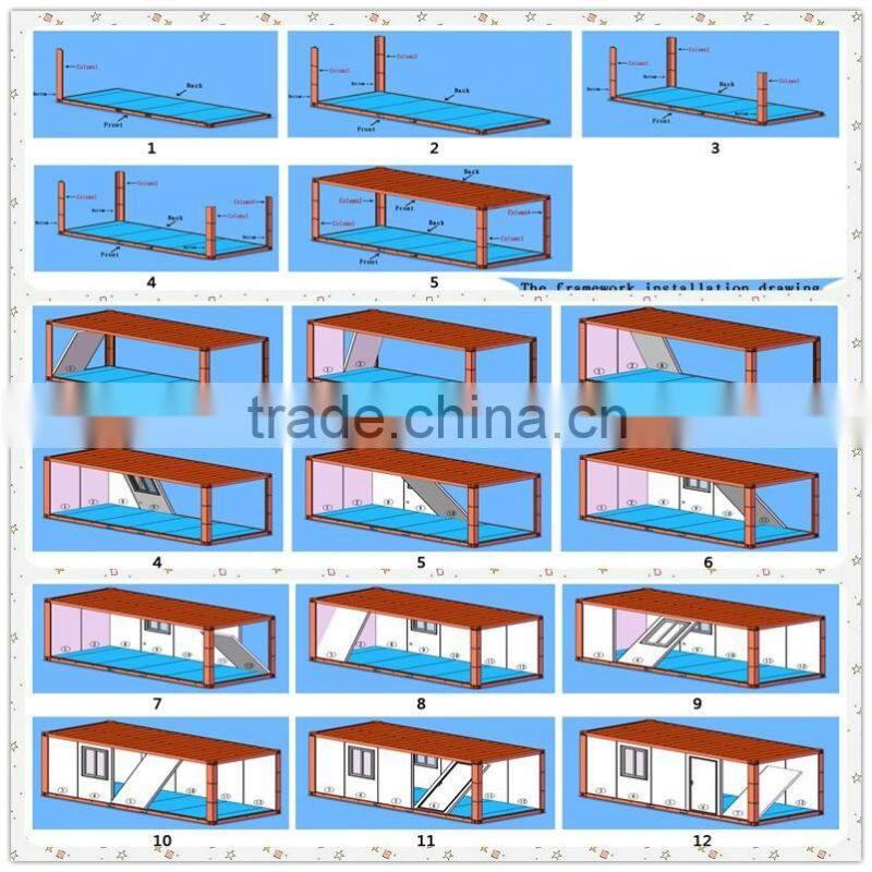 Prefab green garden house with eco-friendly materials