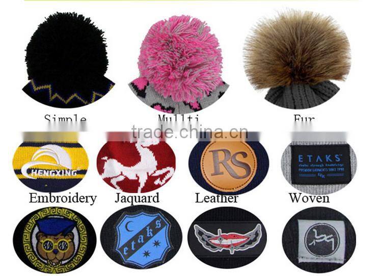 Custom 100% Acyrlic Colorful Slouch Beanie/Knit Slouch Beanie Hat With Woven Label