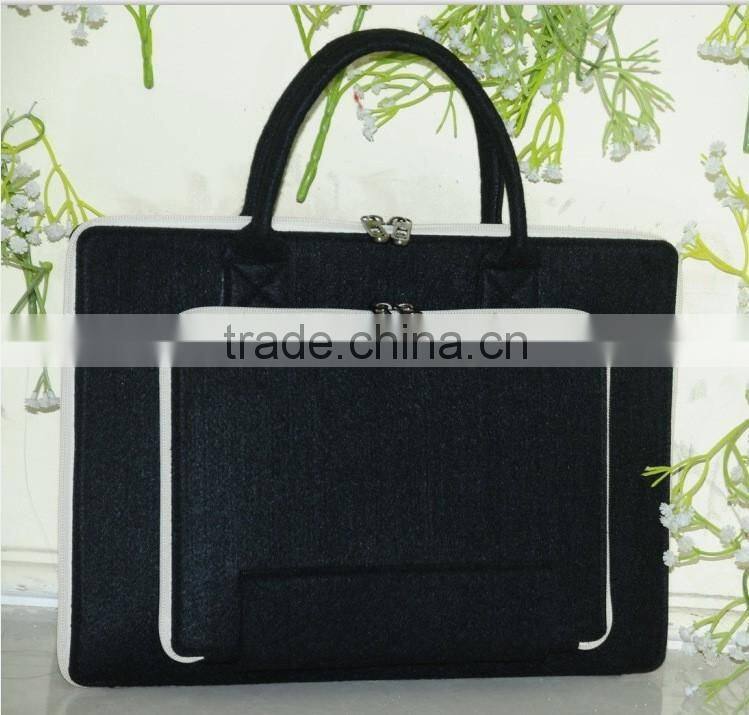 2016 new style laptop bag fashion lady laptop bag high quality felt laptop bag