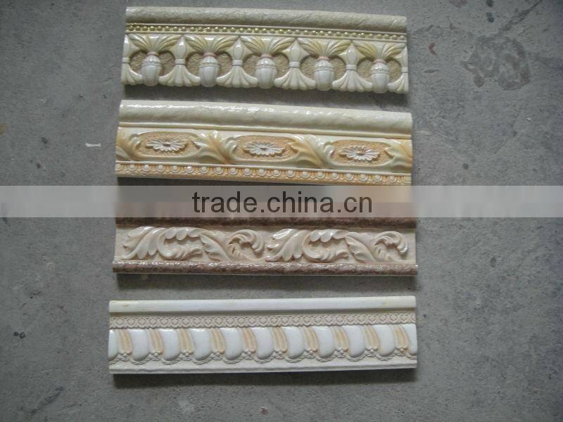 wall tiles matching resin border designs