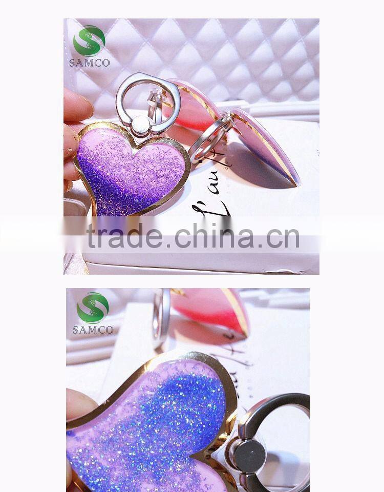 Samco Luxurious Heart Shape Decorative Cell Phone Holder Finger Grip Ring Stand