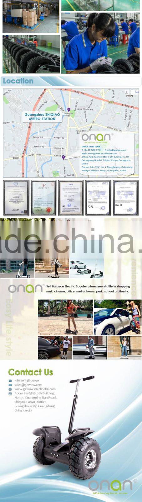 ONAN 2016 New Model Standing Up Electric Chariot For Sales Promotion