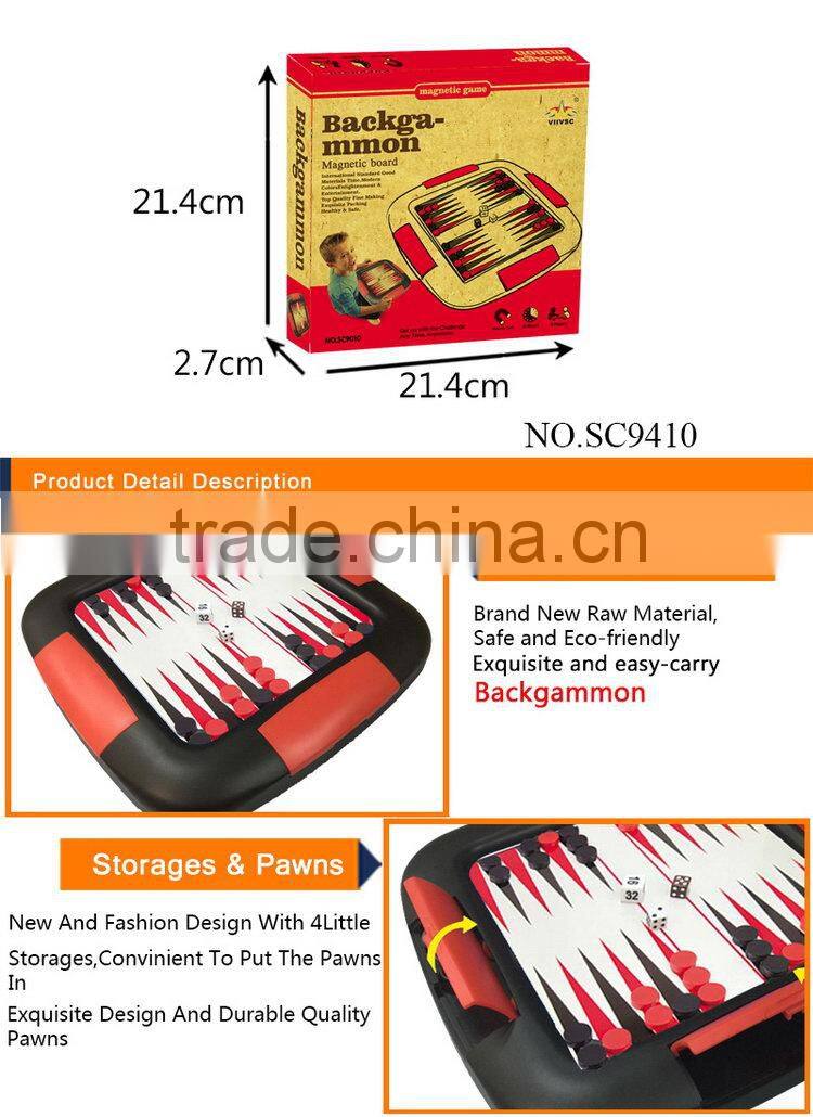 Most popular long lasting plastic backgammon set reasonable price