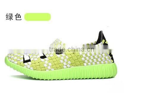 NEW MODEL FLAT ELASTIC SANDAL SHOES HANDMADE WOVEN WOMEN SANDAL SHOES
