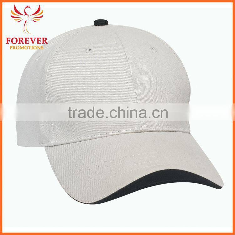 2016 Wave Sandwich Baseball Cap Custom Logo Design Cotton Black White Baseball Cap And Hat