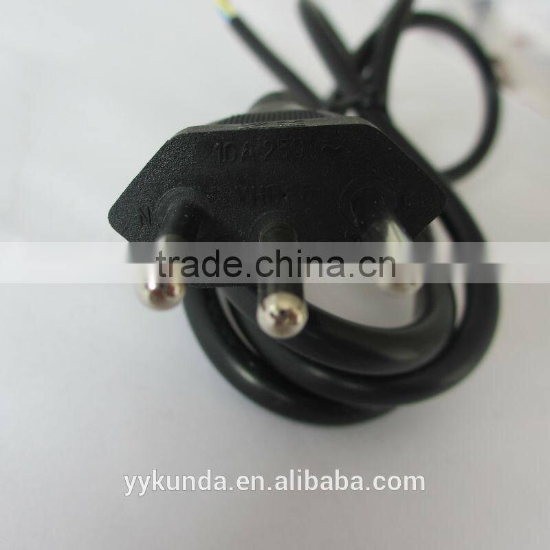 Inmetro approval with ground for class I appliances brazil power cord