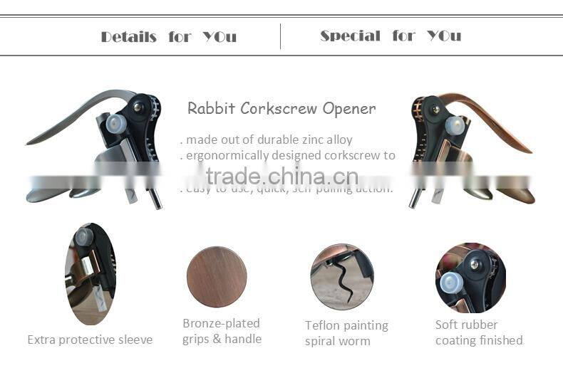 Hot Selling Portable Rabbit Wine Bottle Opener From Manufacturer