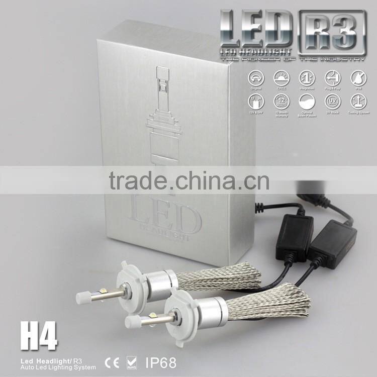 IP68 4800lm H4 H7 H11 H8 H9 H11 H13 9004 9005 9006 9007 40w Rockets3 led headlight