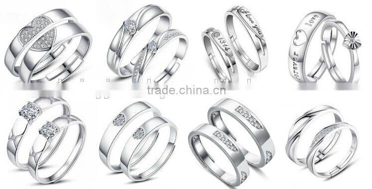 Fashion Jewelry diamond women 925 silver ring with purple stone