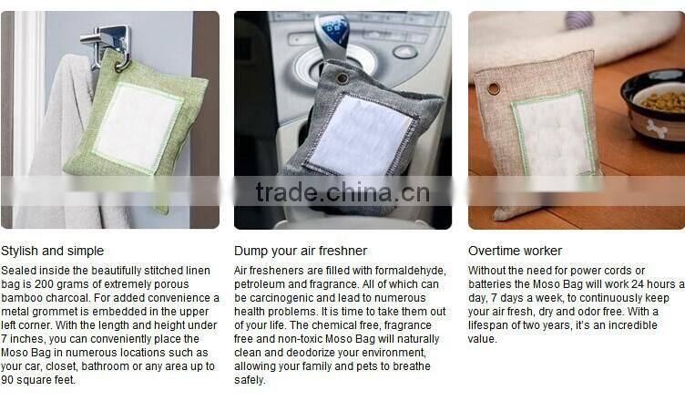 Natural Auto Air Purifying Bamboo Charcoal Odor Bag Absorb and Neutralize Odors for Room