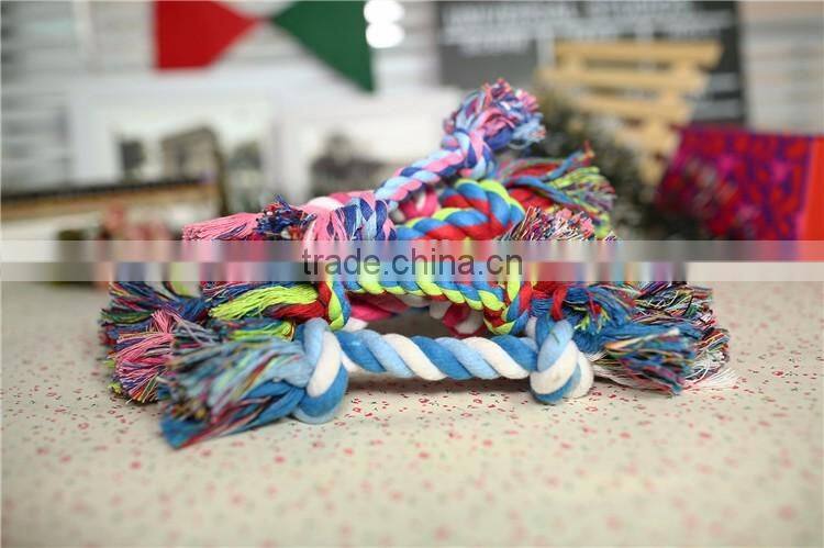 Double knot cotton rope for pet toy