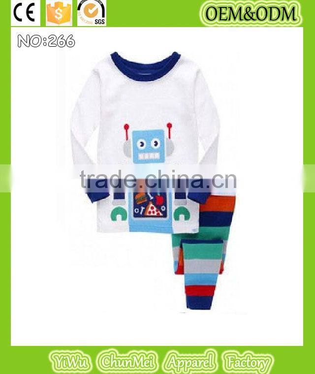 children clothes robot styling sleepwear kids long sleeve pajamas baby girls boys funny pyjamas 100% cotton printed pijamas