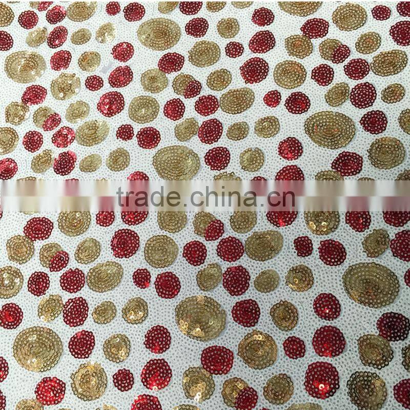 colorful circles embroidery dots sequins fabric