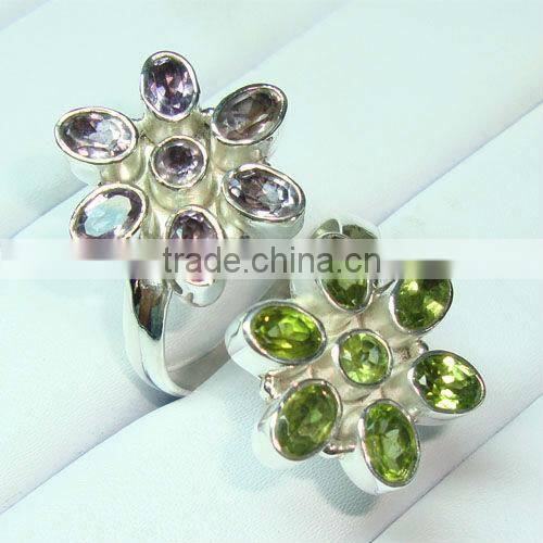 Blue lapis lazuli stone 925 silver fashion ring