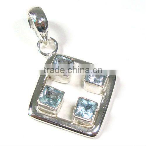 Natural Tibetan Turquoise 925 Sterling Silver Fashion Pendant