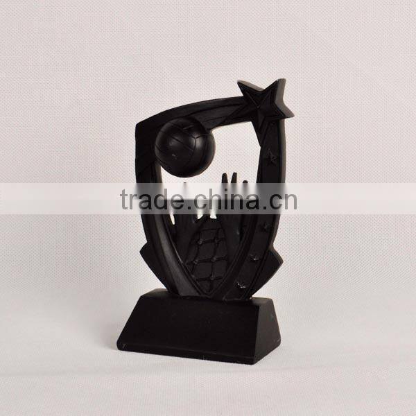 Resin basketball with hands trophy for award
