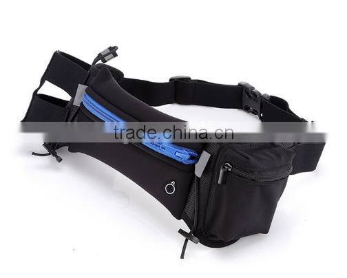 Running Belt Runner Sport Elastic Fanny Pack Race Item Belt Pouch with Water Bottle Pocket Waist Items for Cycling Hiking