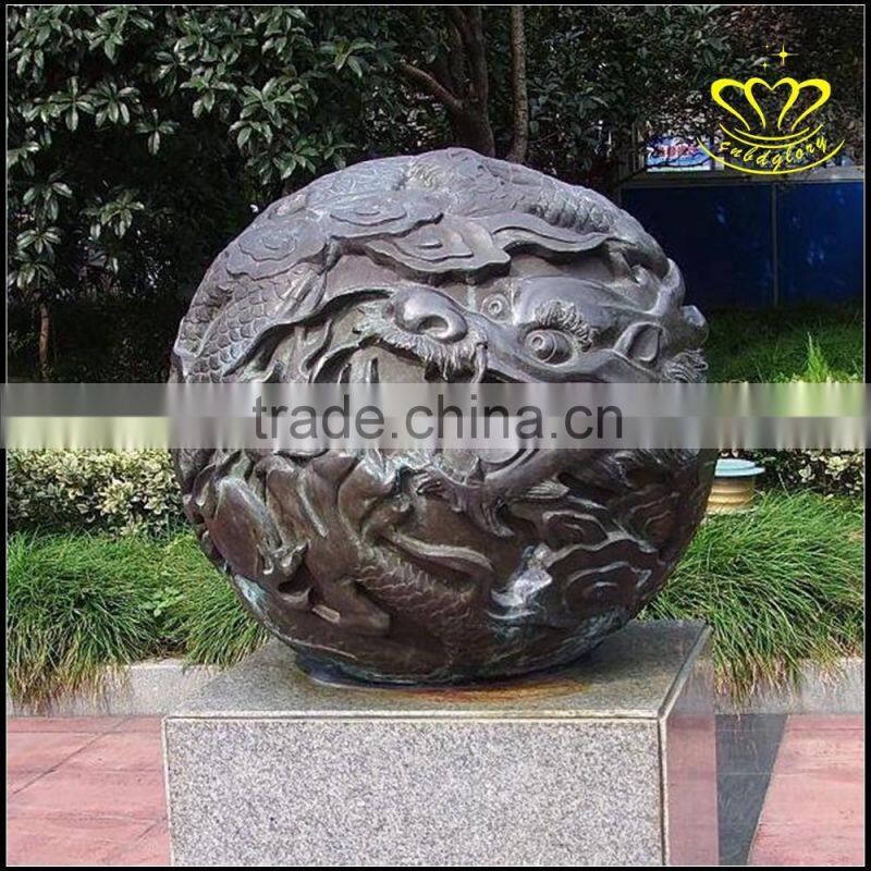 Cast copper hollow ball sculpture City Campus Square sculpture garden