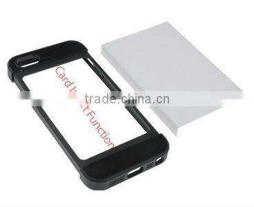 Phone Case for Iphone 5/5s; 3D Sublimation Phone Case; Card Insert Case for iPhone 5/5s