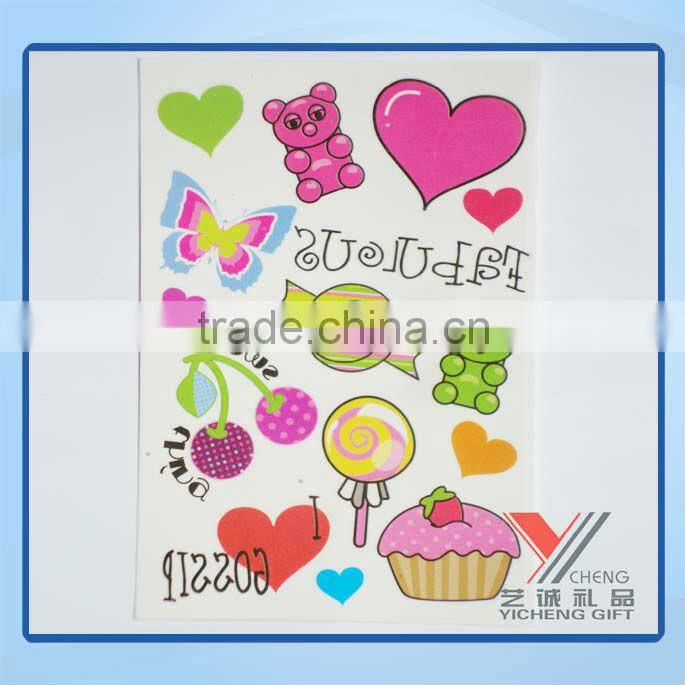 Fashion Non-toxic Temporary tattoo sticker for kids