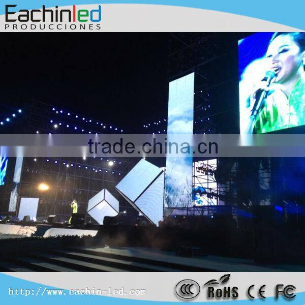 HD video p8 outdoor full color led rental display cabinet