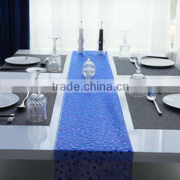Hot Selling Textile Bronzing and Glitter Printing Table Runner Celebration Decoration