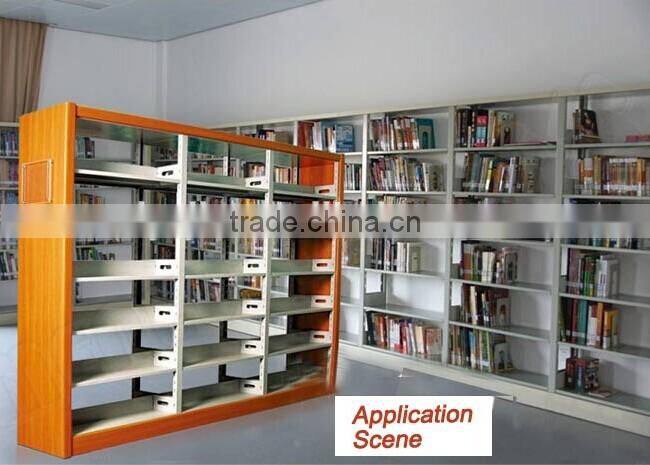 School library furniture cold rolled steel book stairs and bookends for library