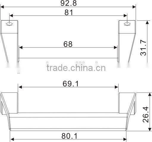 PVC window Screen handle Screen Window Handle 9.31.10104* Zinc Alloy Screen Window and Door Pull Handle
