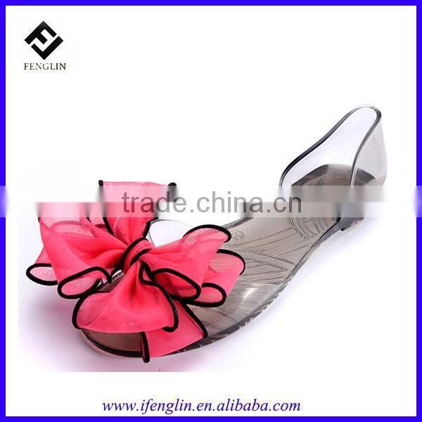 2016 fashion trendy pvc jelly lady sandal shoe