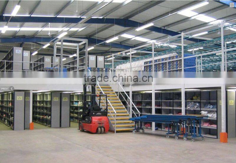 multi tire warehouse storage mezzanine rack platform system
