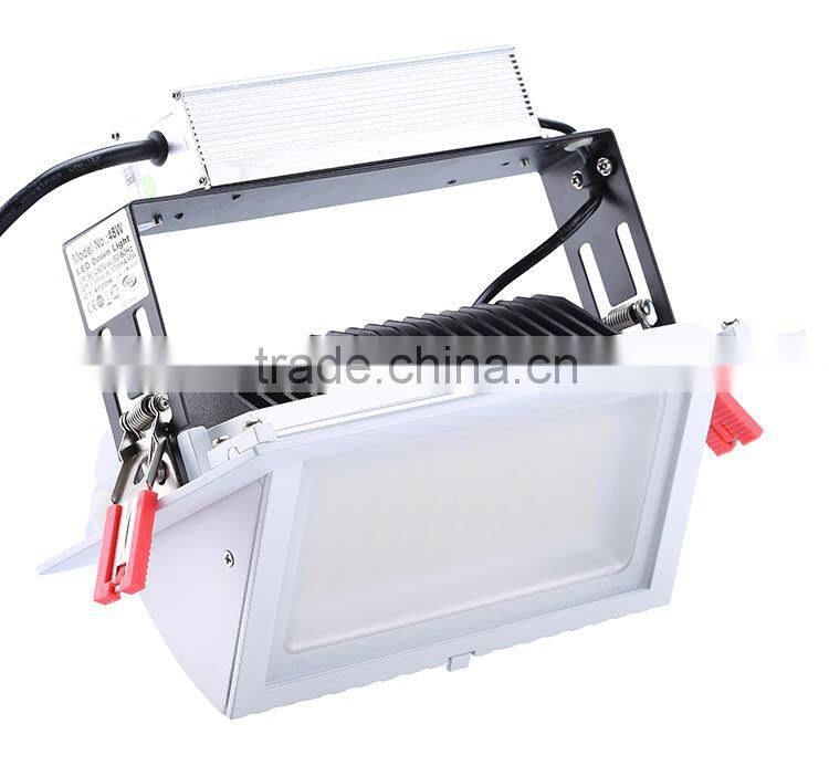 Samsung smd rectangular downlight 100lm/w quality led downlight square 48w
