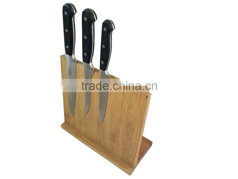 Durable and cheap most popular design bamboo knife rest for sale