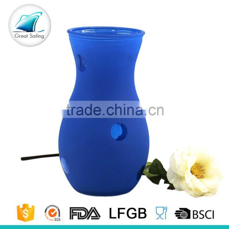fancy color gourd-shaped cheap glass vase
