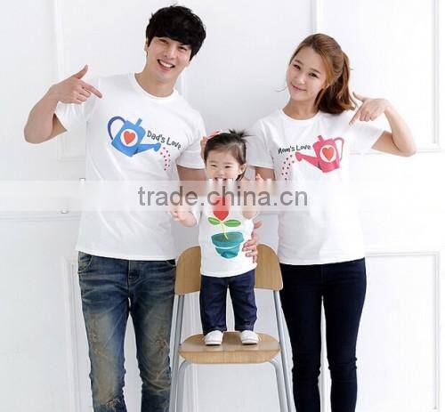 2015 Fashion Special Design Cotton Shirt Alibaba Golden Supplier Cheaper Hot Family T-Shirt