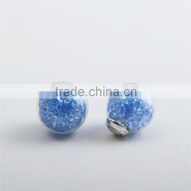 Trendy Ball Double Side Pearl Stud Earrings Glass Beads Elegant Sunflower Statement Earrings Summer Style Fashion Jewelry