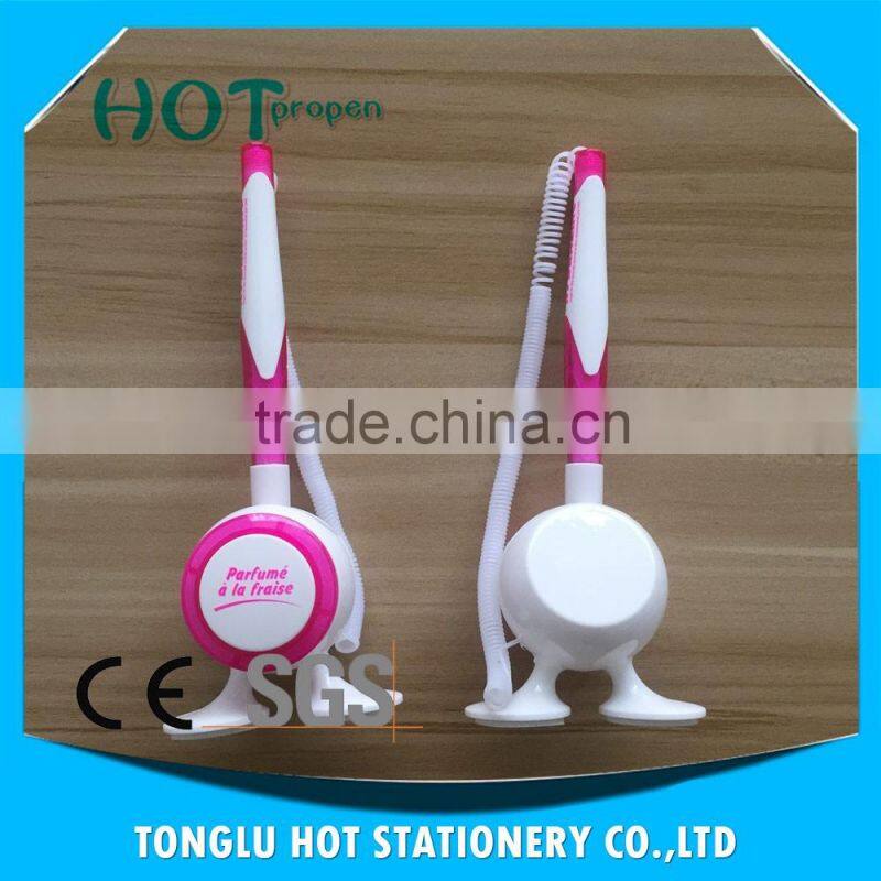 plastic promotional pink color table desk ball pen