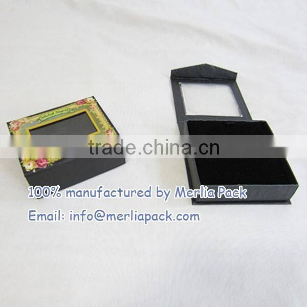 Fashion Jewelry Paper Boxes Earring Ring Pendant Clear Window Boxes Custom In China