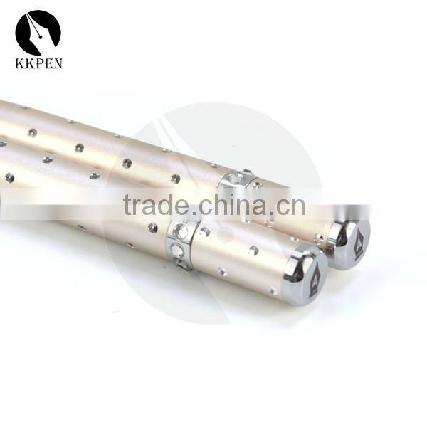 KKPEN Promotional Aluminium Cheap Perfume ball pen with crystal