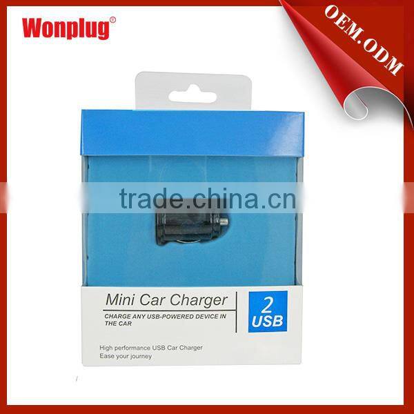 . 5V 1A dual usb universal car charger with high quality and low price for mobile pone