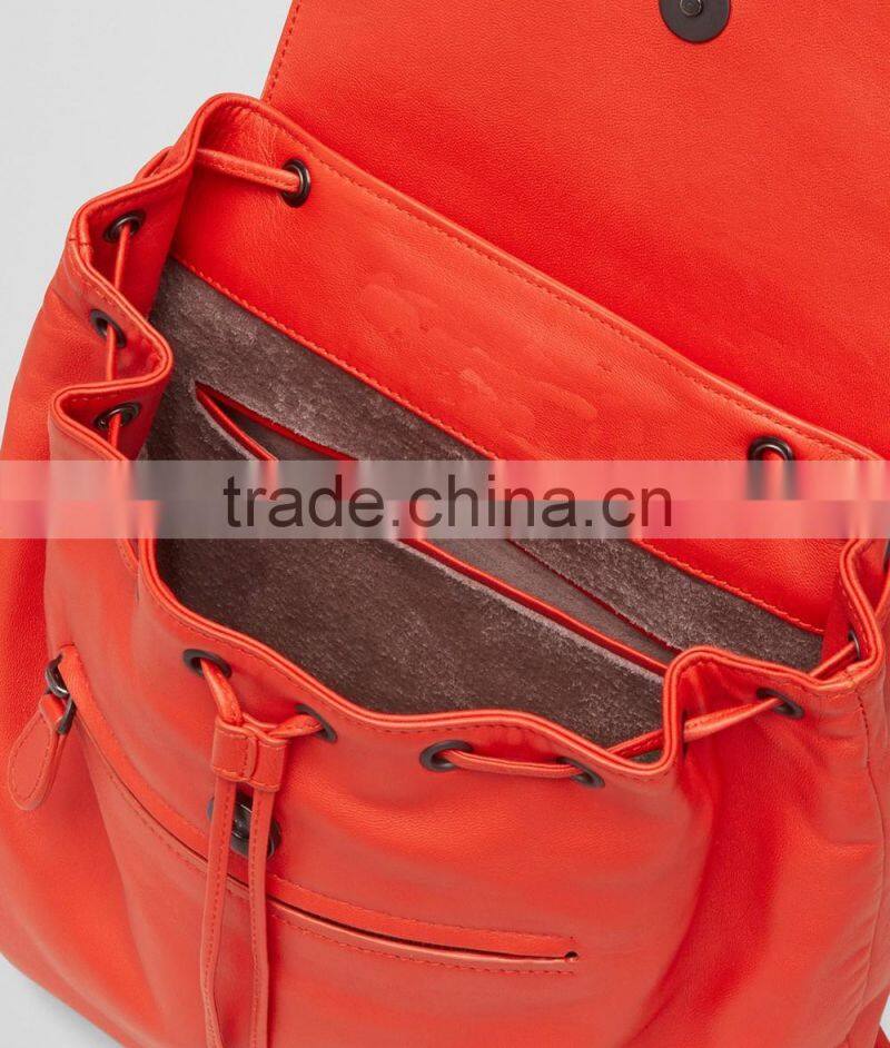 fashion desginer Elegant gray patent PU leather lady backpack