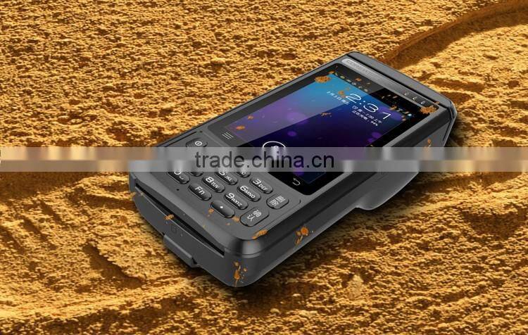 Newest 4G LTE 4" Quad core handheld touch screen pos system with thermal receipt printer