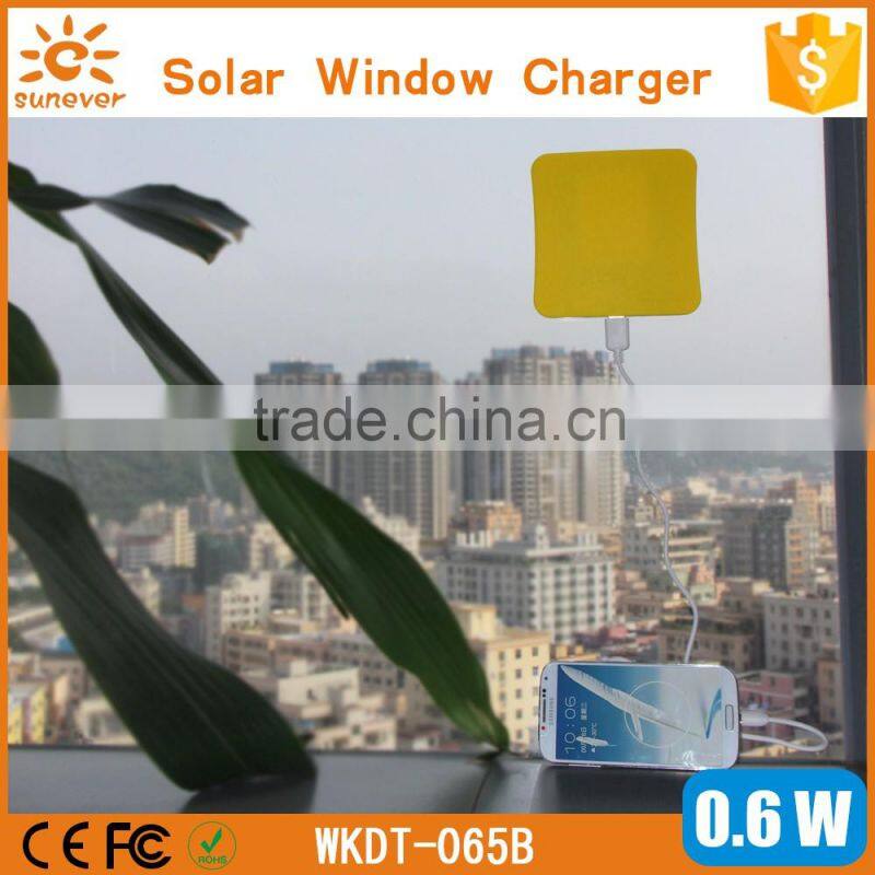 Creative window stick waterproof solar charger, 1800Mah-5200Mah solar power bank