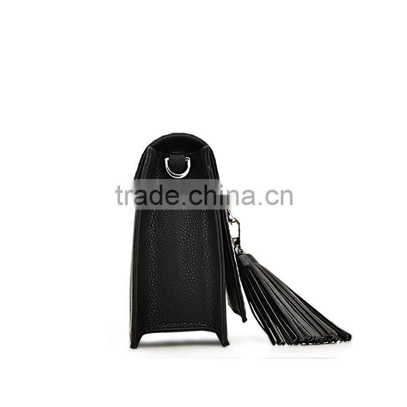 china factory products leather bags shoulder bag style with tassel