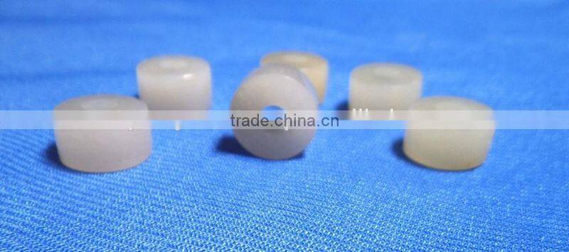 Natural White Chalcedony Smooth Handmade Big Hole Tyre Beads