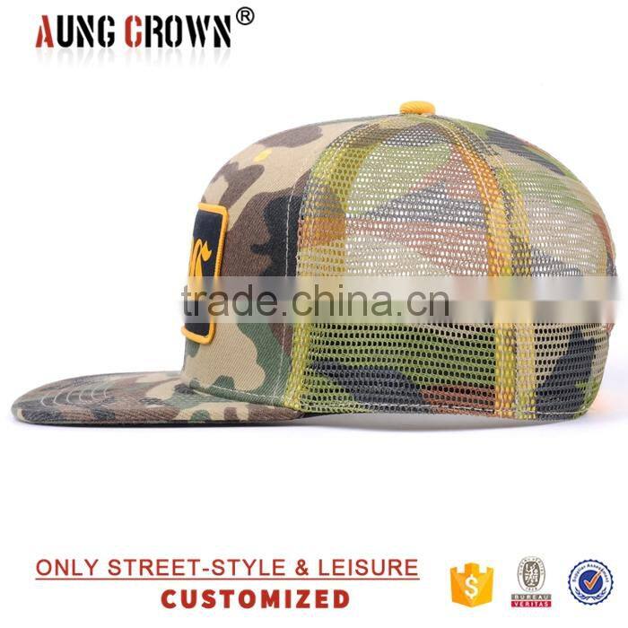 Fashion custom mesh camo trucker hat