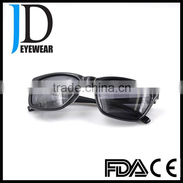 High quality acetate square frame black sun glasses for man