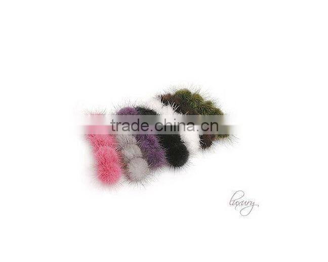 Luxury mink fur french barrette hair clips wholesale