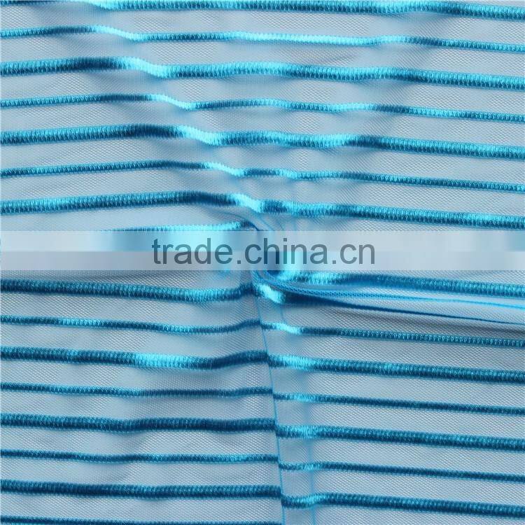 Acid Blue 100% polyester Woven Net Mesh Fabric For Clothing/Ladies Dress/Garment/Home Textile
