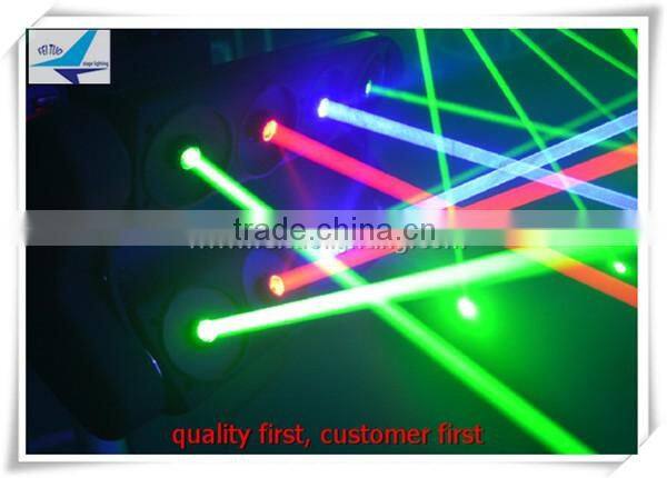 8 10w NEW RGB wide beam laser spider moving head light DMX DJ stage lighting